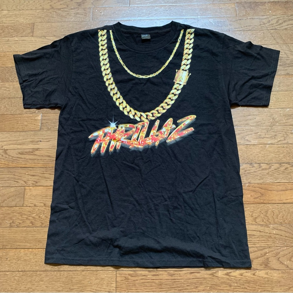 Trhillaz Gold Chain Tee | Black / Gold | Size Large